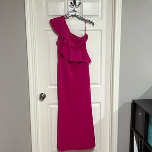 pink formal one shoulder jessica howard dress